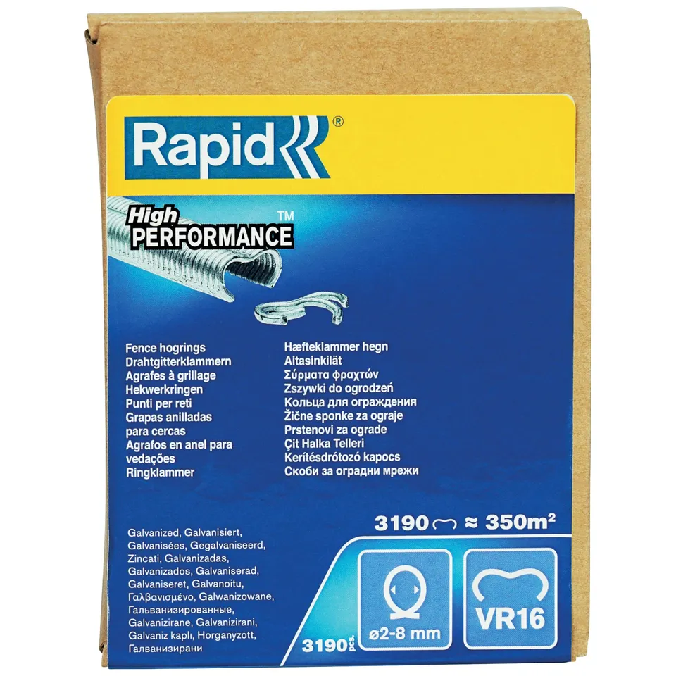 Rapid Jardin VR16 agrafes de grillage 3190 pièces acier galvanisé
