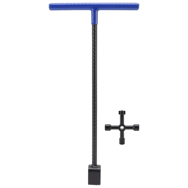 Omabeta Tools & Workshop Equipment clé de compteur d’eau bleue poignée en T