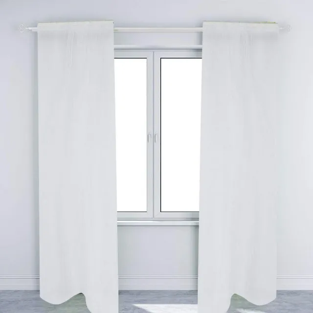 Omabeta Home Décor & Bathroom Décor rideau blanc à passe-tringle transparent pour balcon