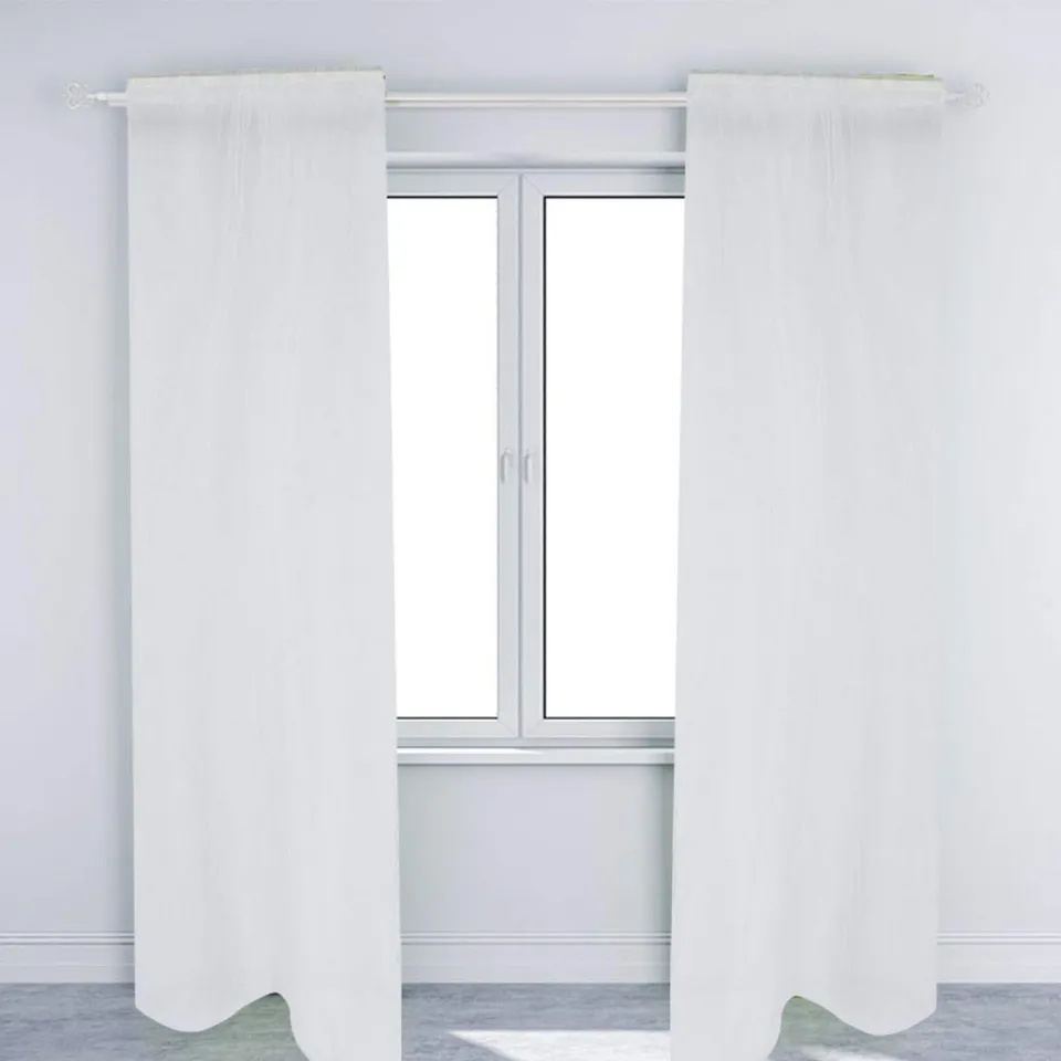 Omabeta Home Décor & Bathroom Décor rideau blanc à passe-tringle transparent pour balcon