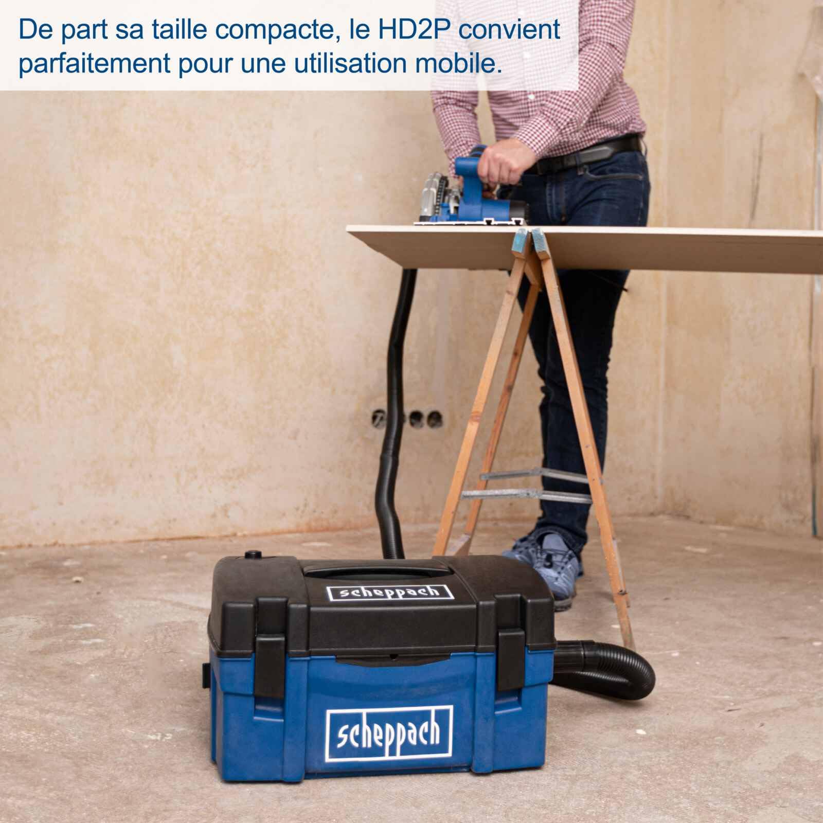 Scheppach ST Series HD2P aspirateur 3 en 1 1250 W compact