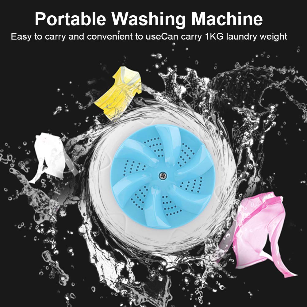 Omabeta Cleaning & Laundry Appliances Mini machine à laver portable bleue 1 kg USB ultrasons