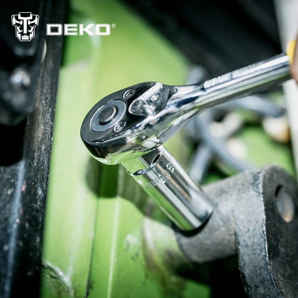 DEKOPRO TOOL KIT coffret à outils 128 pièces pour bricolage avec douilles