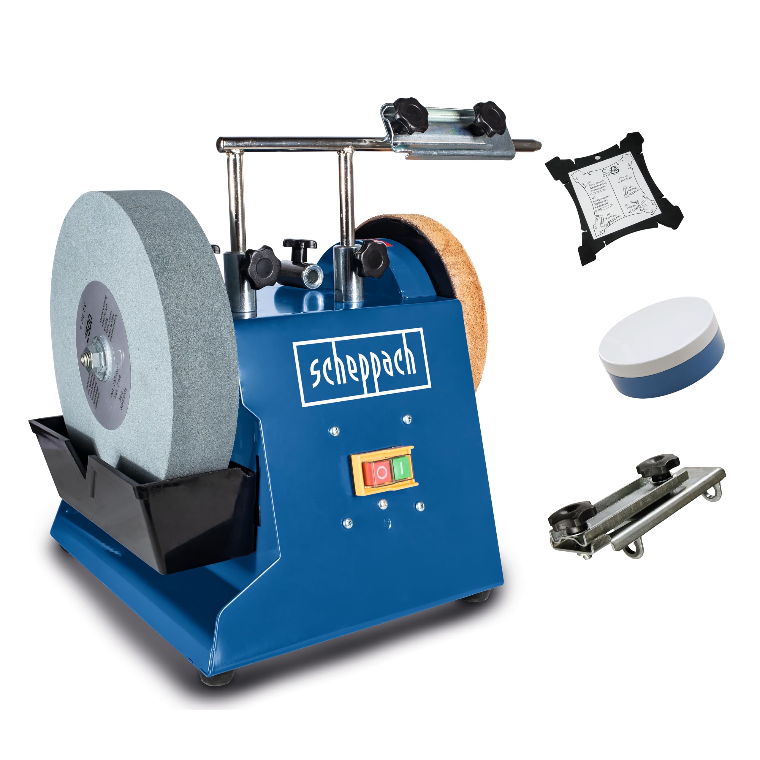Scheppach BSM Series TIGER2000S affûteuse à eau avec dispositif 70, moteur 120 W