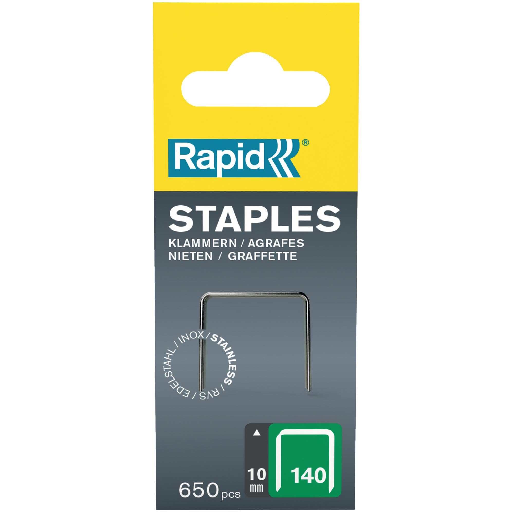 Rapid’os 16 Agrafage 40109575 agrafes inox n°140 10 mm 648 pièces