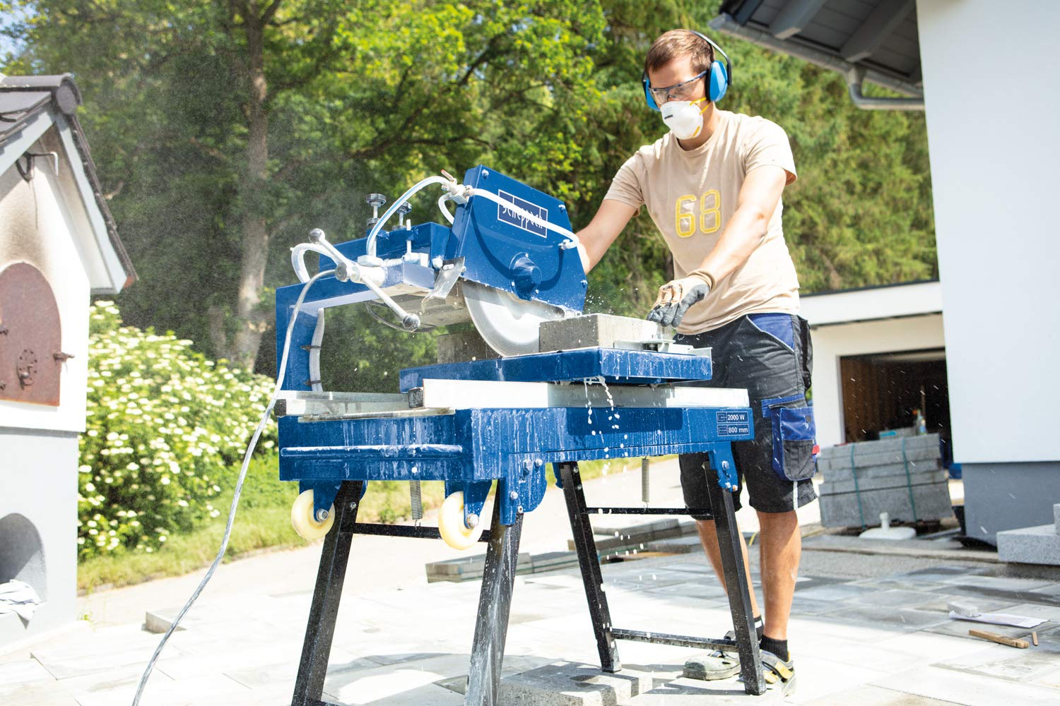 Scheppach HS Series HSM3500 coupe-carreaux 800 mm pompe à eau