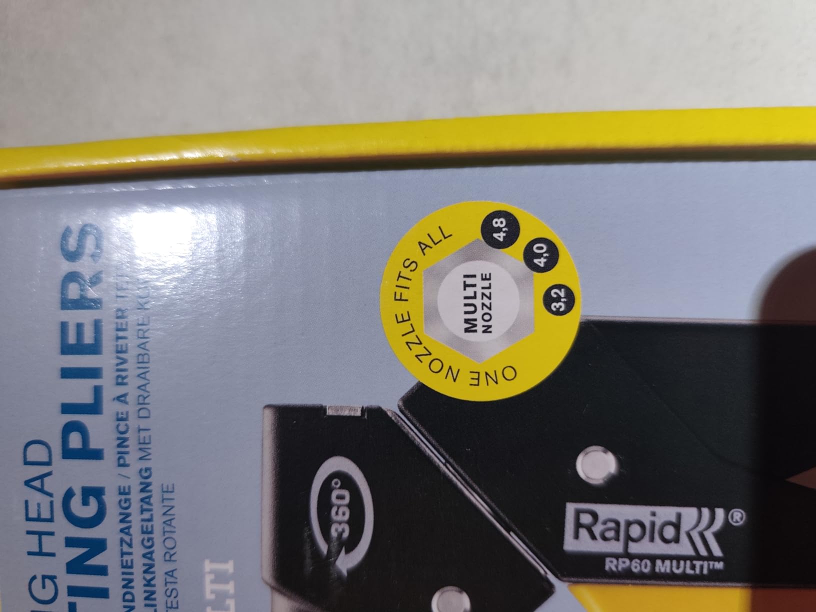 Rapid’os 16 Rivetage RP60 Multi pince à riveter tête pivotante