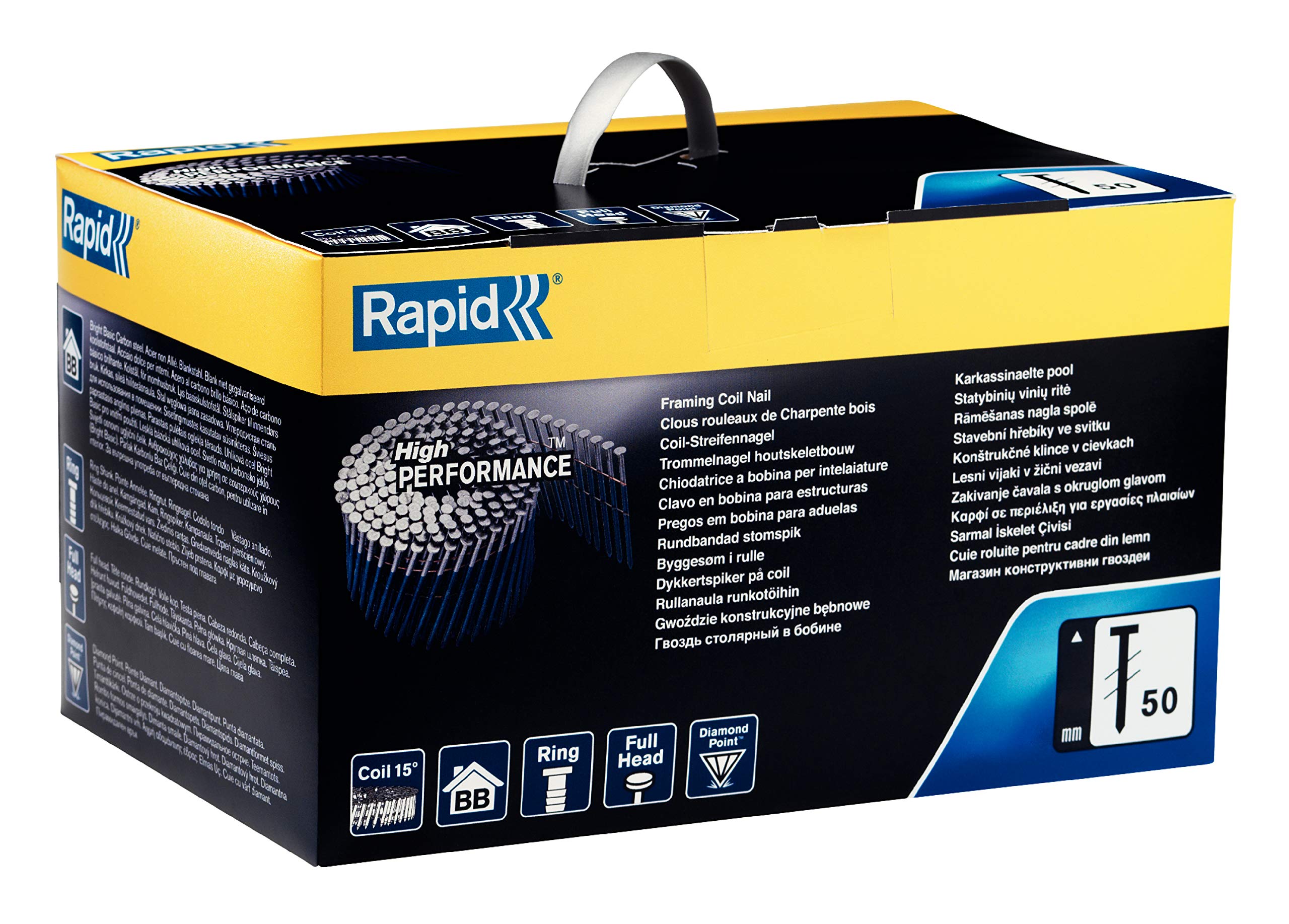 Rapid’os 16 Clouage n°50/50 mm clous rouleaux 3600 pièces annelés