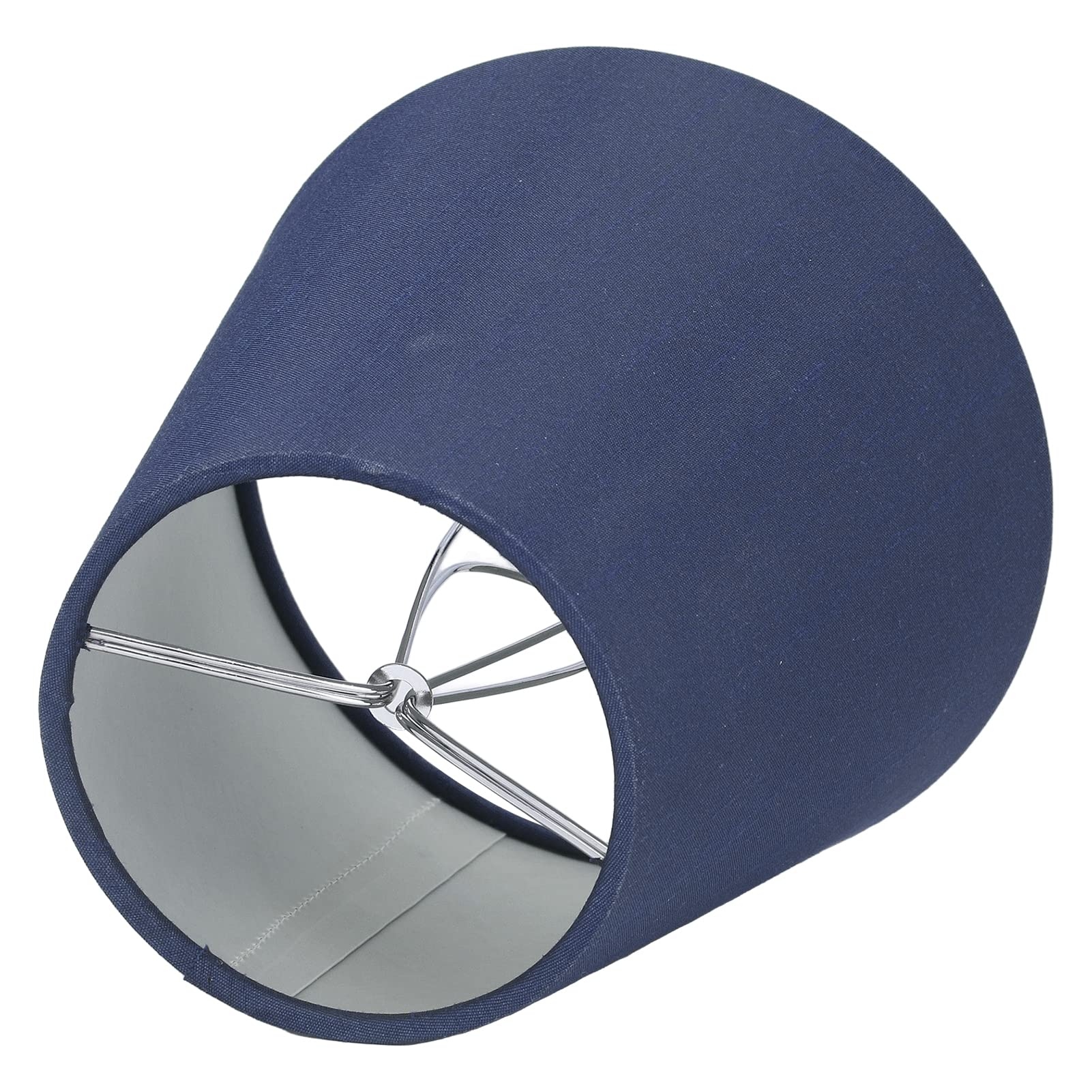 Omabeta Flashlights & Lighting abat-jour E14 bleu foncé, lot de 6, tissu et fer