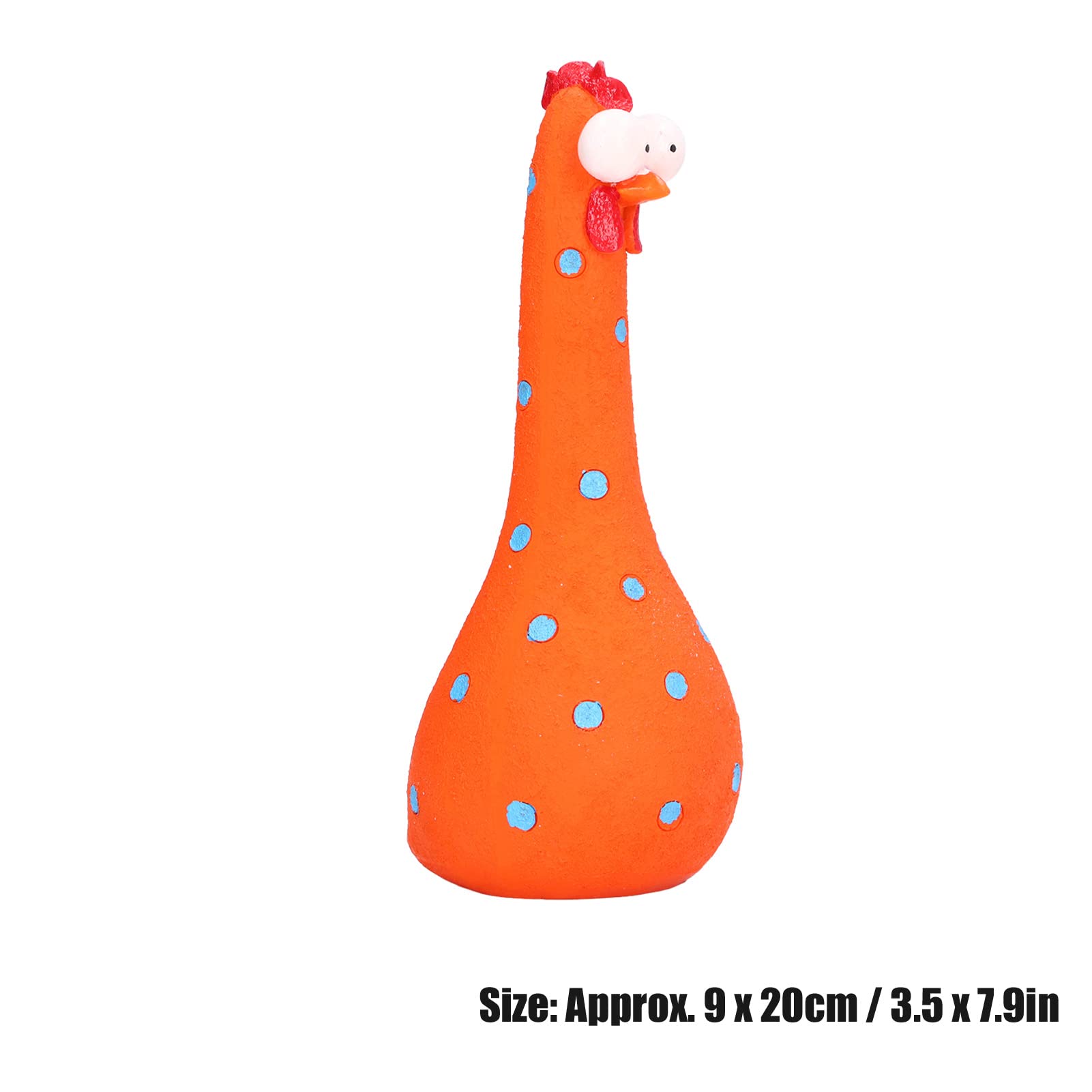 Omabeta Home Décor & Bathroom Décor statue poulet de jardin orange en résine
