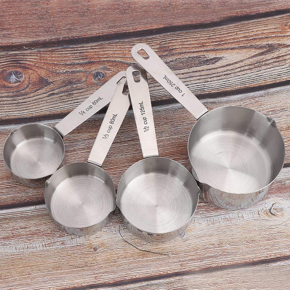 Omabeta Kitchen Utensils & Cooking Tools Tasses à mesurer 4 pièces inox