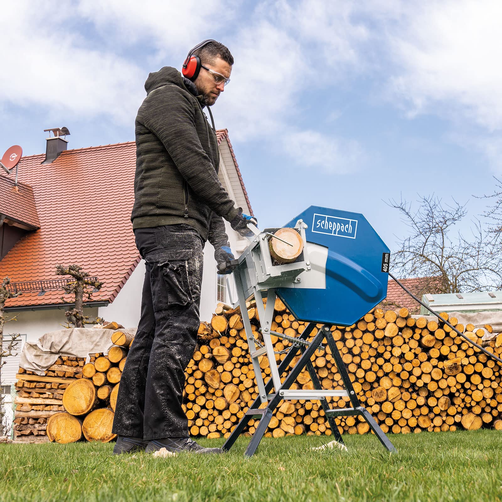 Scheppach HS Series HS410 Scie à bûches 2200W 230V acier