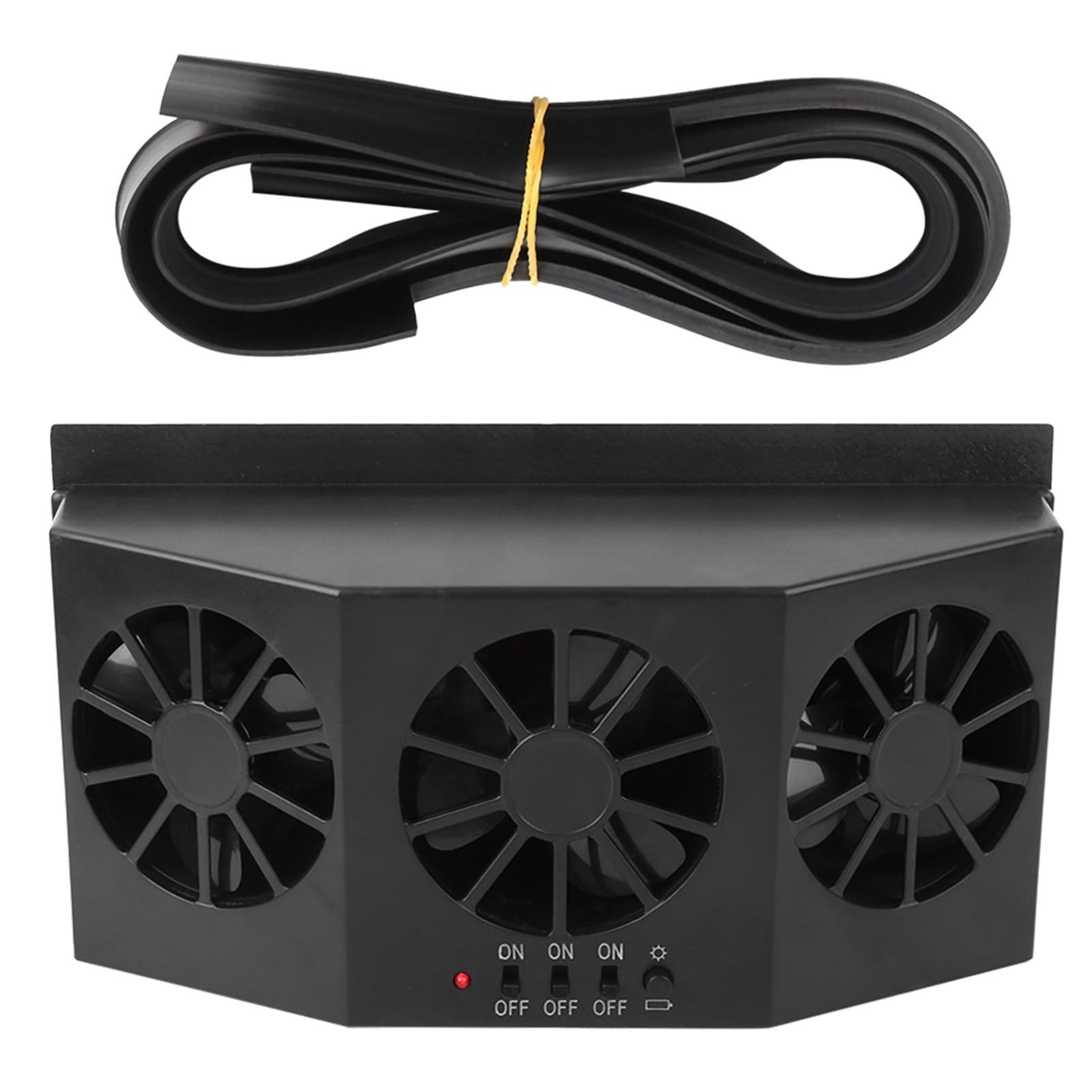 Omabeta Automotive Accessories Ventilateur de voiture solaire 3 ventilateurs