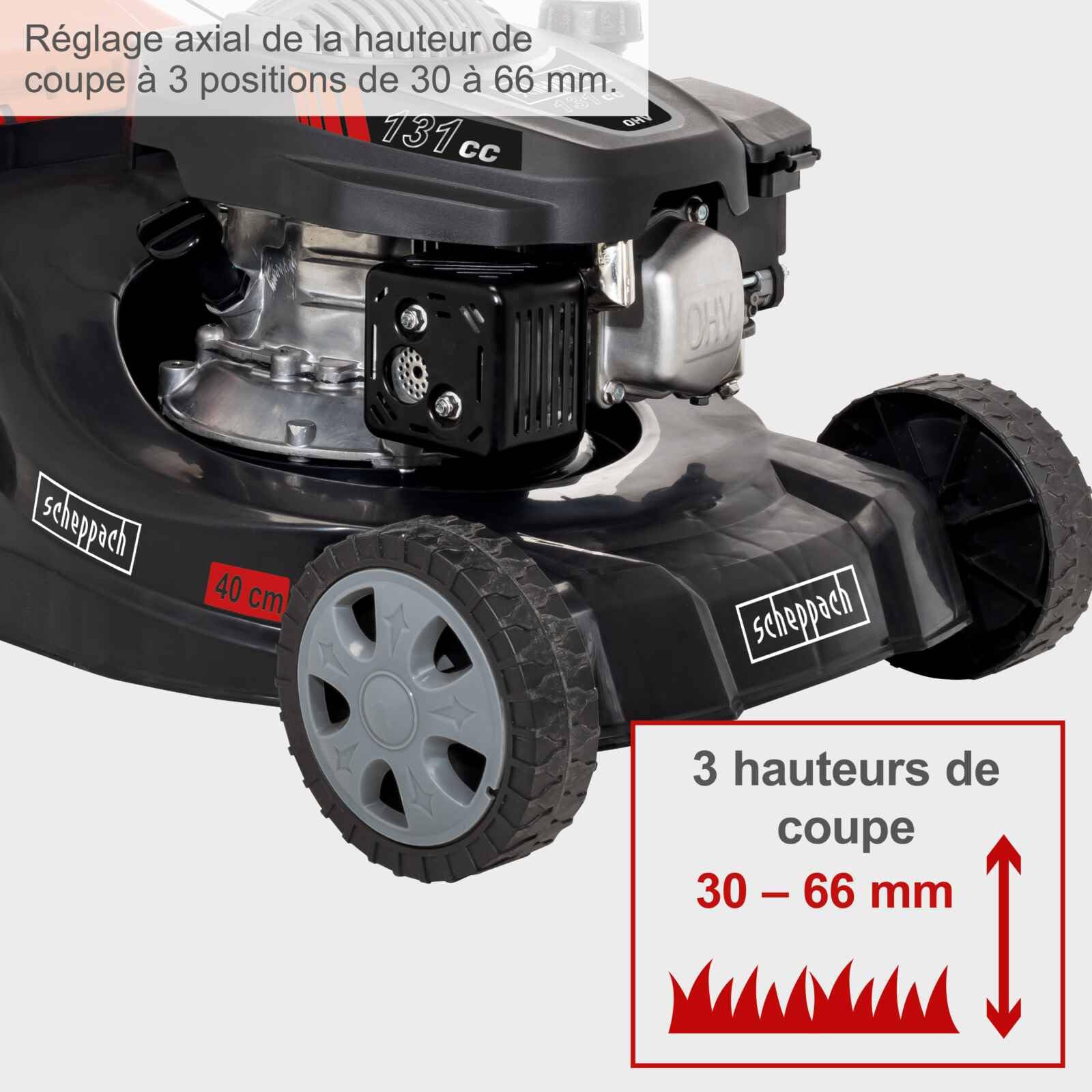 Scheppach KG Series MP132-40 tondeuse thermique 40 cm, version solo