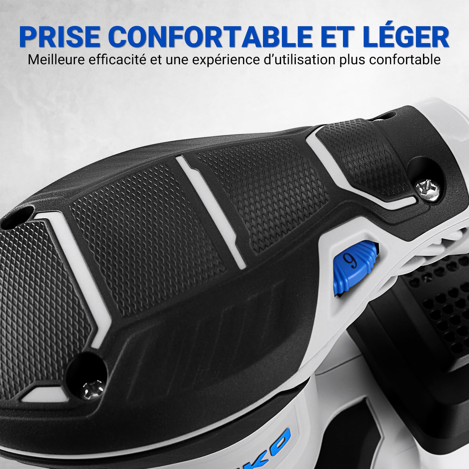 DEKOPRO POWER TOOLS Ponceuse excentrique 300 W 125 mm avec bac à poussière