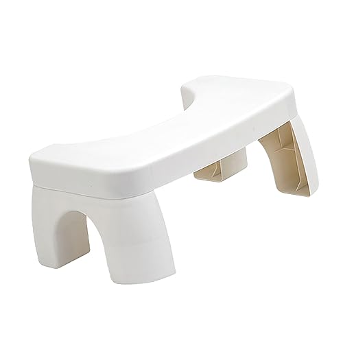 Omabeta Home Décor & Bathroom Décor tabouret de toilette blanc 1 pièce antidérapant