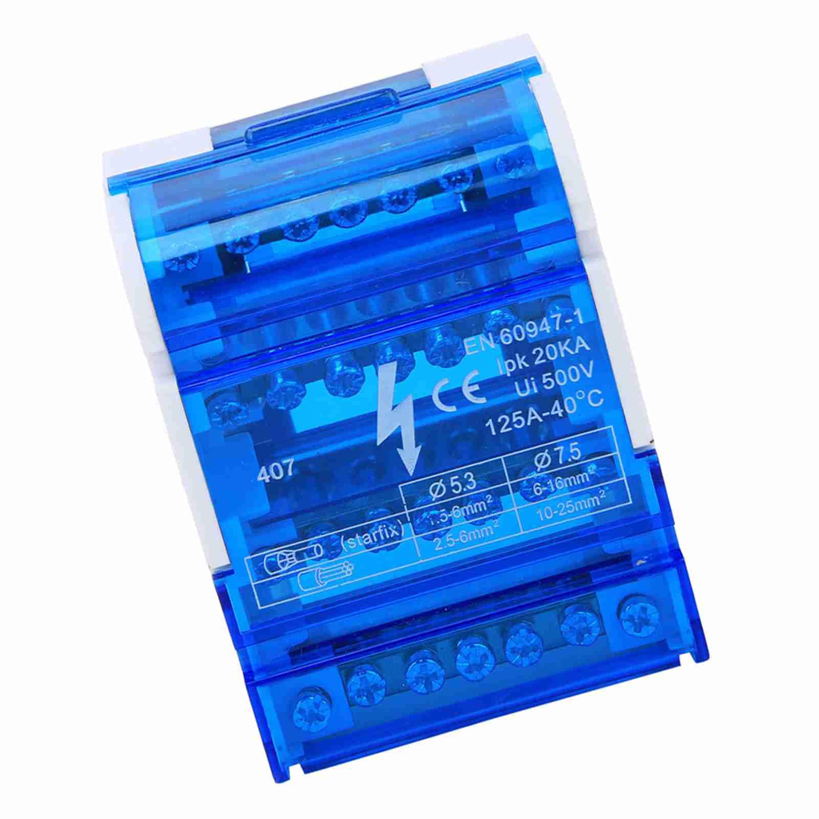 Omabeta Electrical Components & Wiring boîte de jonction 407 à 4 niveaux sur rail DIN 67 × 90 × 50 mm