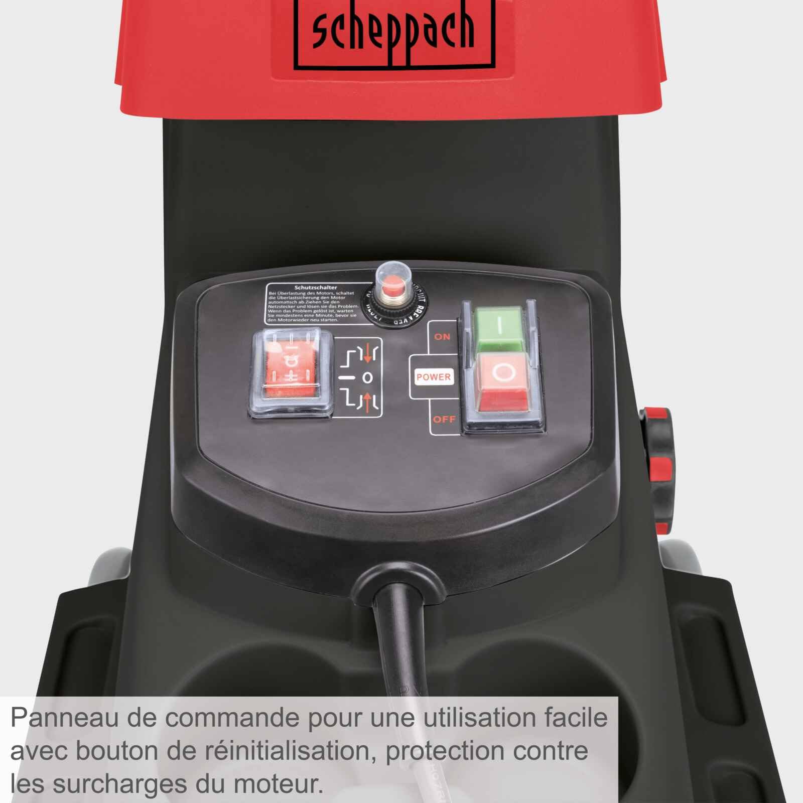 Scheppach TKG Series GS60 broyeur de jardin électrique 2800 W, bac 60 L