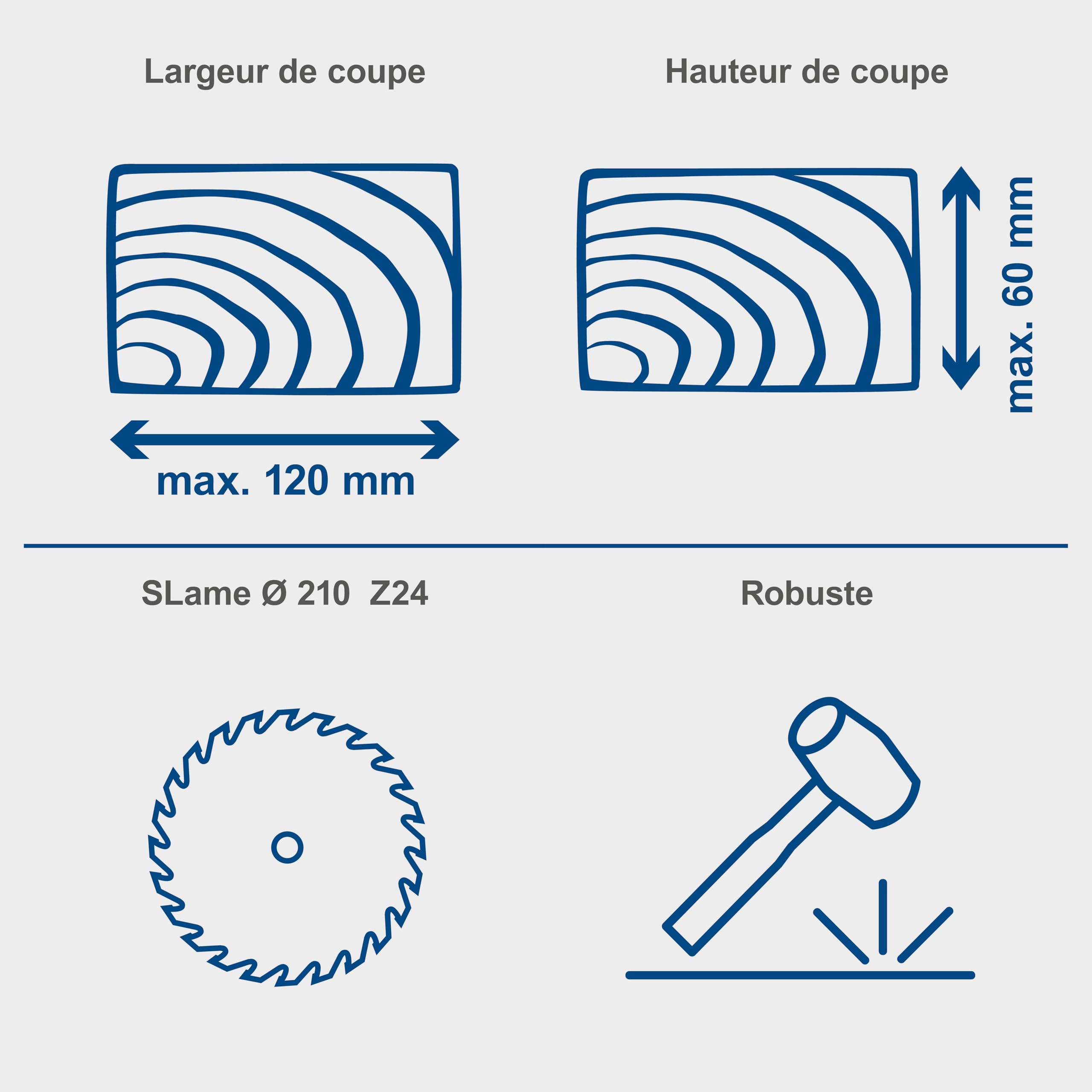 Scheppach HM Series HM80L scie à onglet 210 mm avec laser
