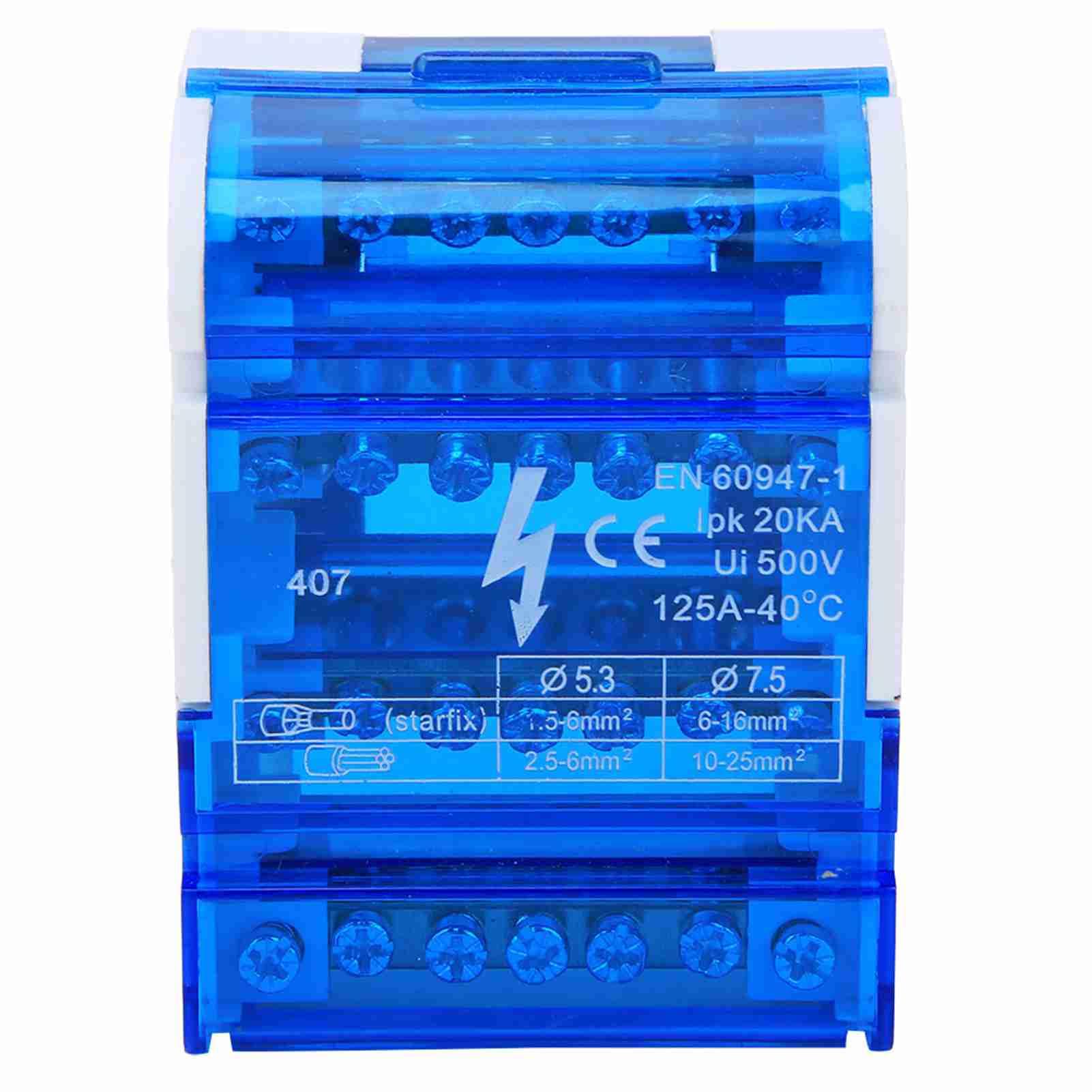 Omabeta Electrical Components & Wiring boîte de jonction 407 à 4 niveaux sur rail DIN 67 × 90 × 50 mm