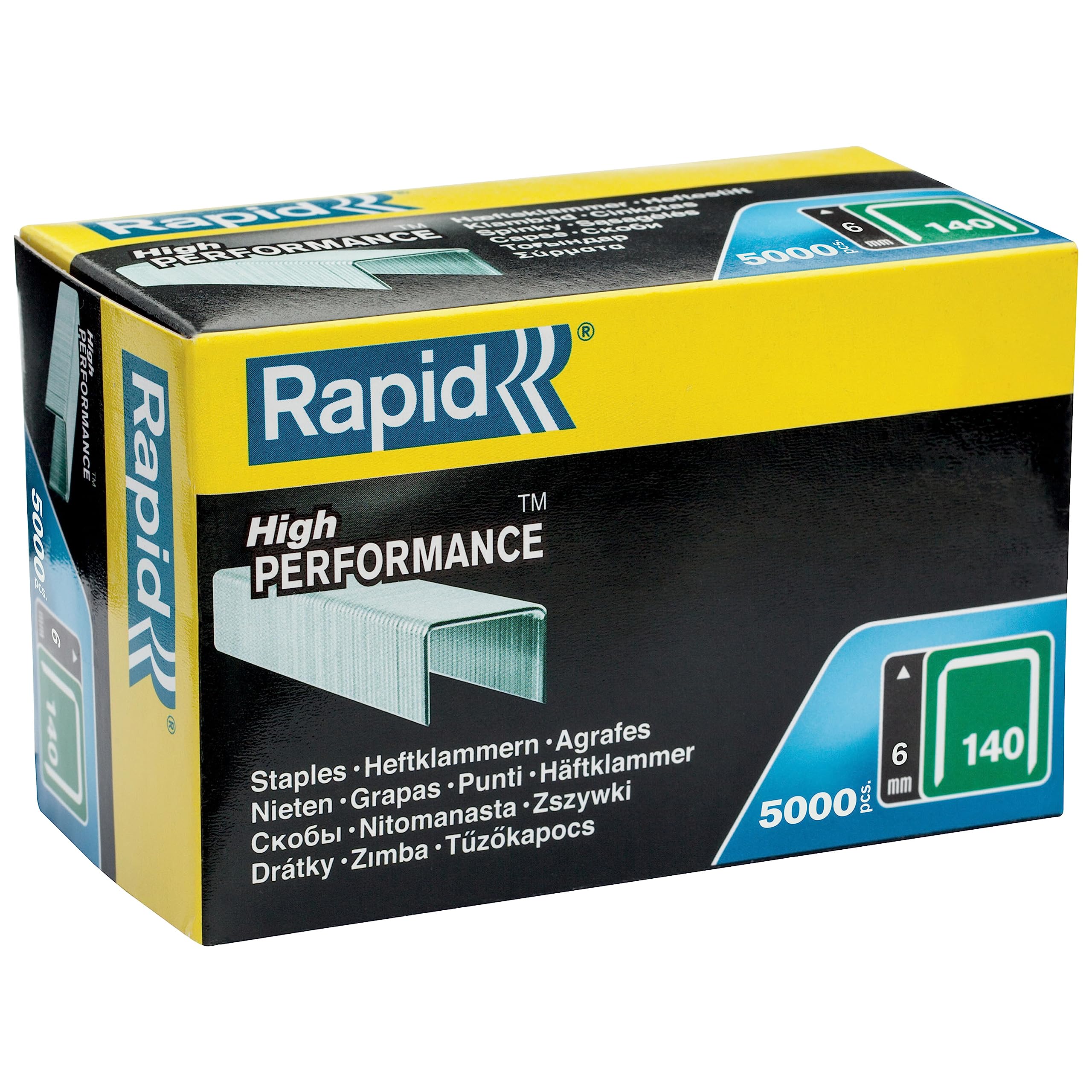 Rapid Agrafage 11905711 agrafes n°140 6 mm galvanisées, boîte de 5 000