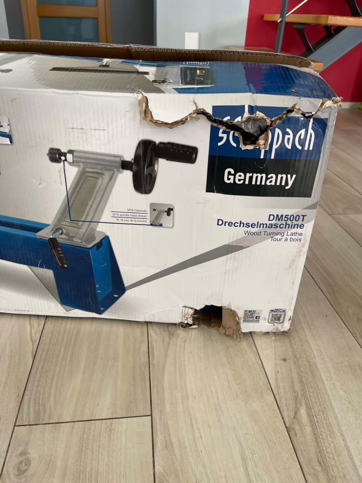 Scheppach DMT Series DM500T tour à bois 400 W 4 vitesses