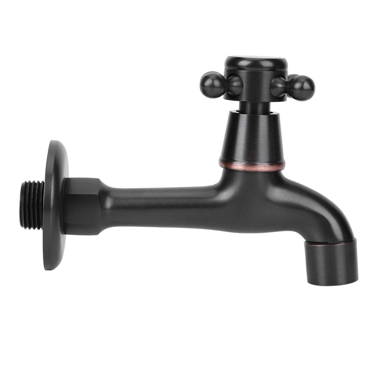 Omabeta Home Décor & Bathroom Décor Robinet mural long noir eau froide
