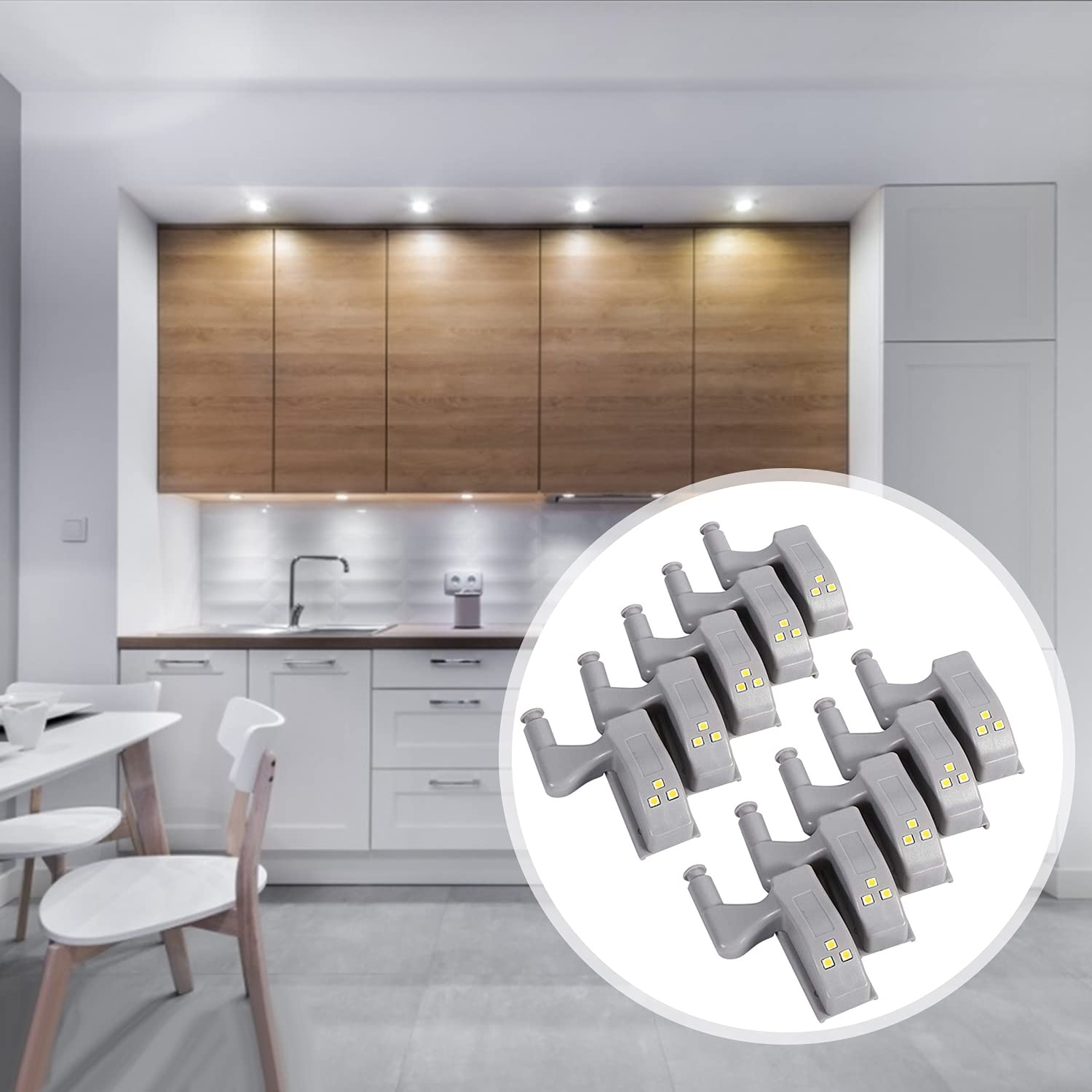 Omabeta Flashlights & Lighting éclairage LED de charnière 10 pièces lumière froide