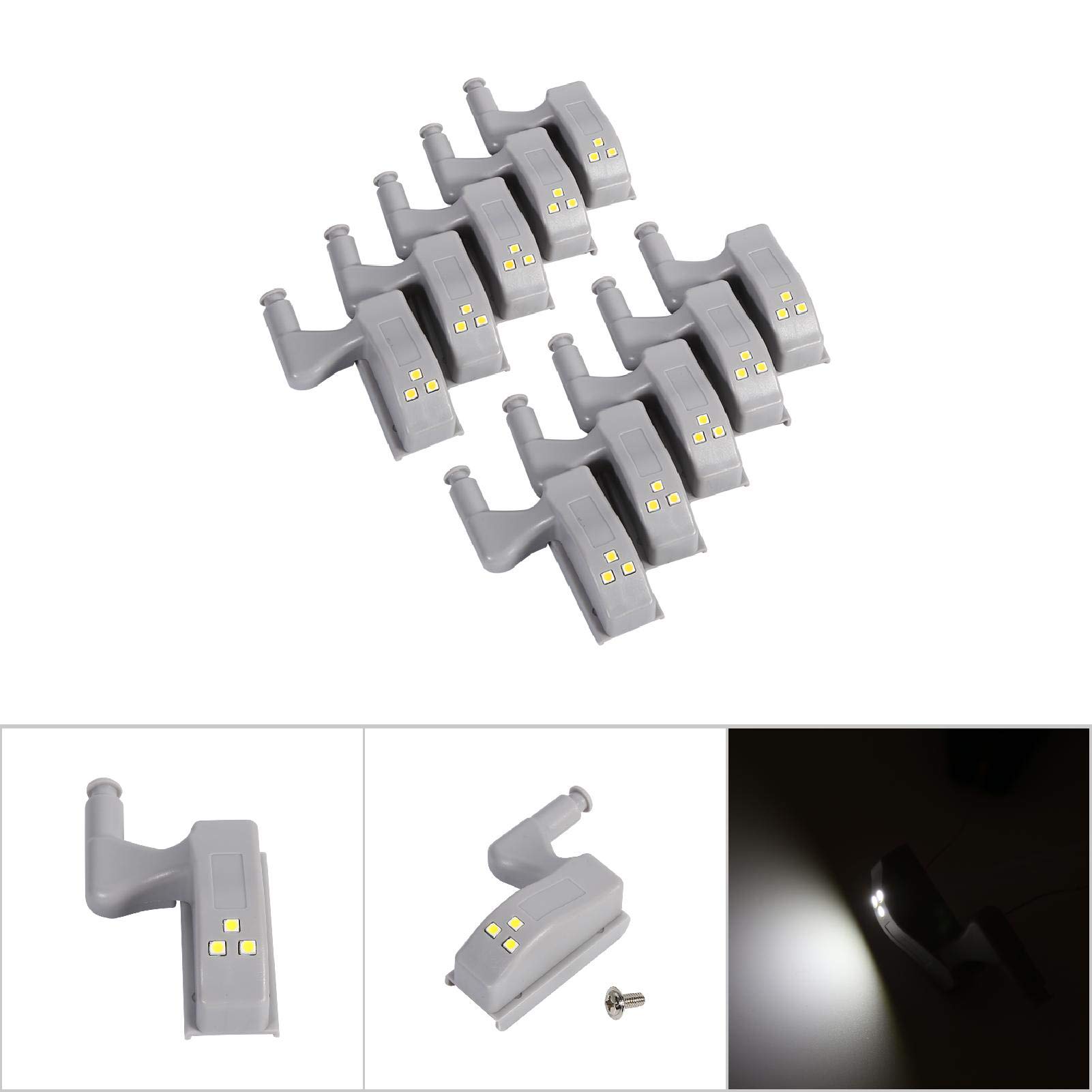 Omabeta Flashlights & Lighting éclairage LED de charnière 10 pièces lumière froide