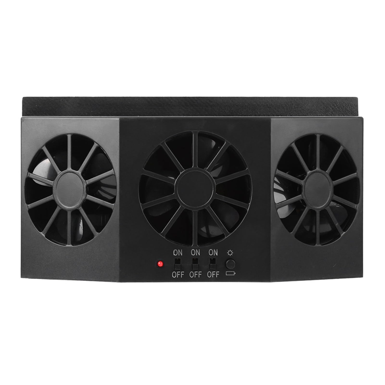 Omabeta Automotive Accessories Ventilateur de voiture solaire 3 ventilateurs