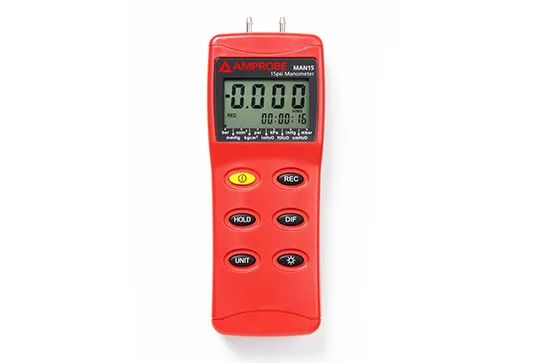 Amprobe HVAC Tools MAN15 manomètre différentiel 15 psi