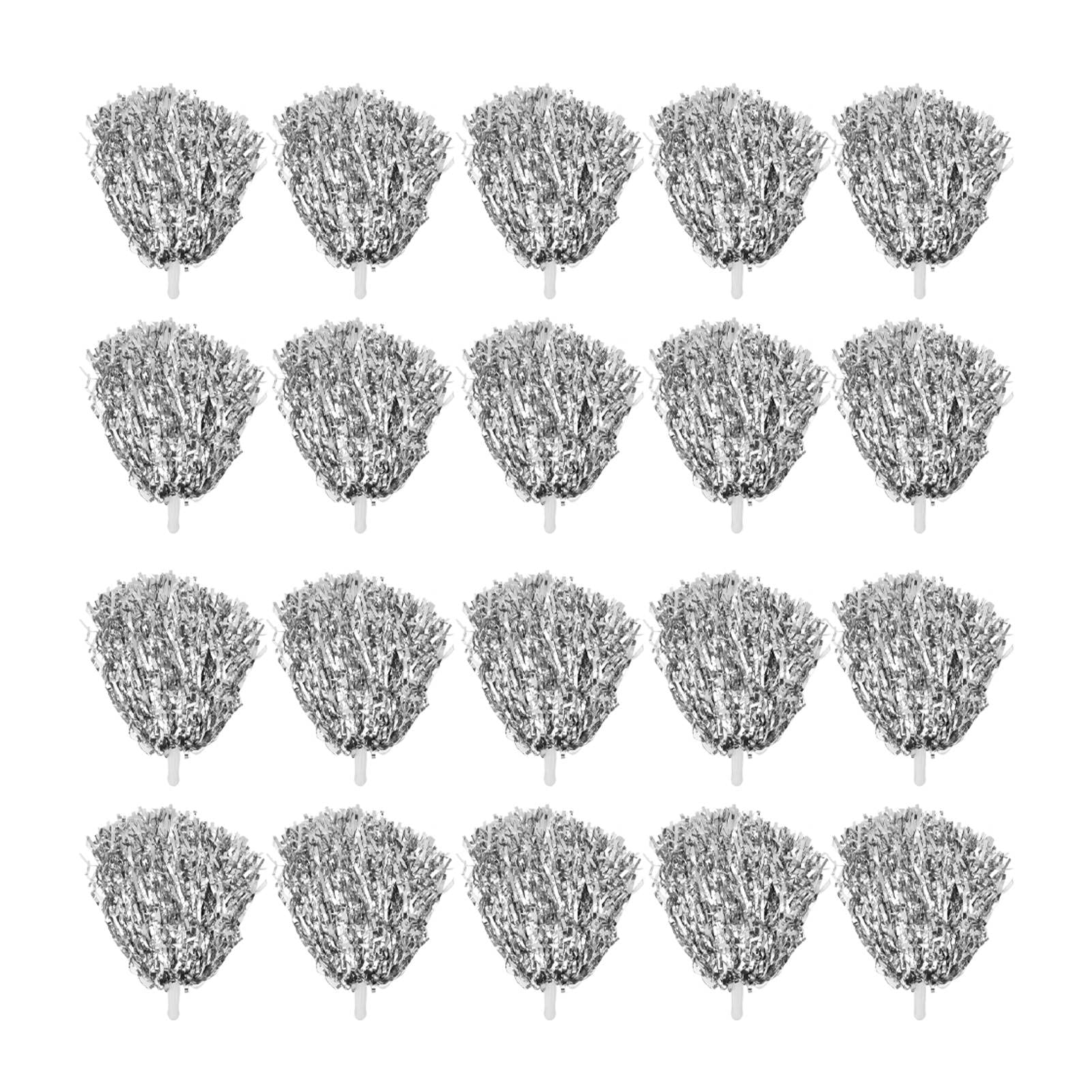 Omabeta Toys & Games pompons de pom-pom girl argentés, lot de 20 en PET