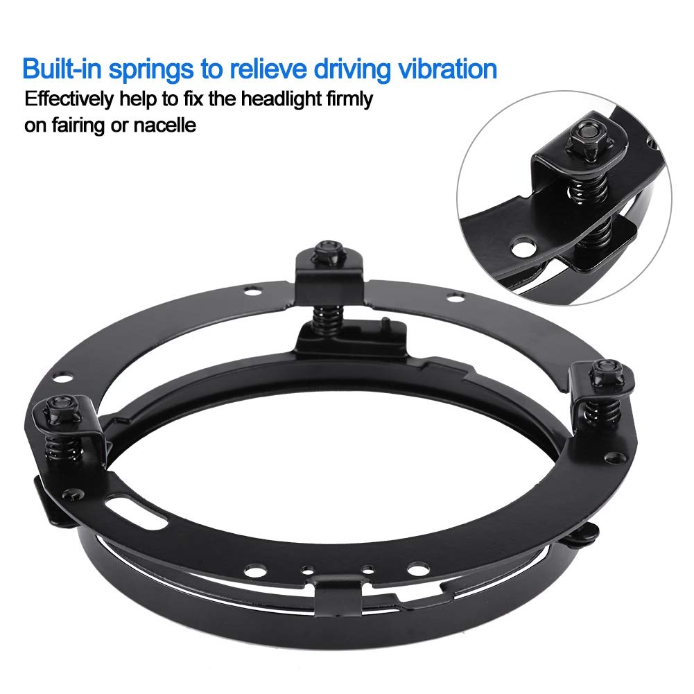 Omabeta Automotive Accessories support de phare moto 17,8 cm noir