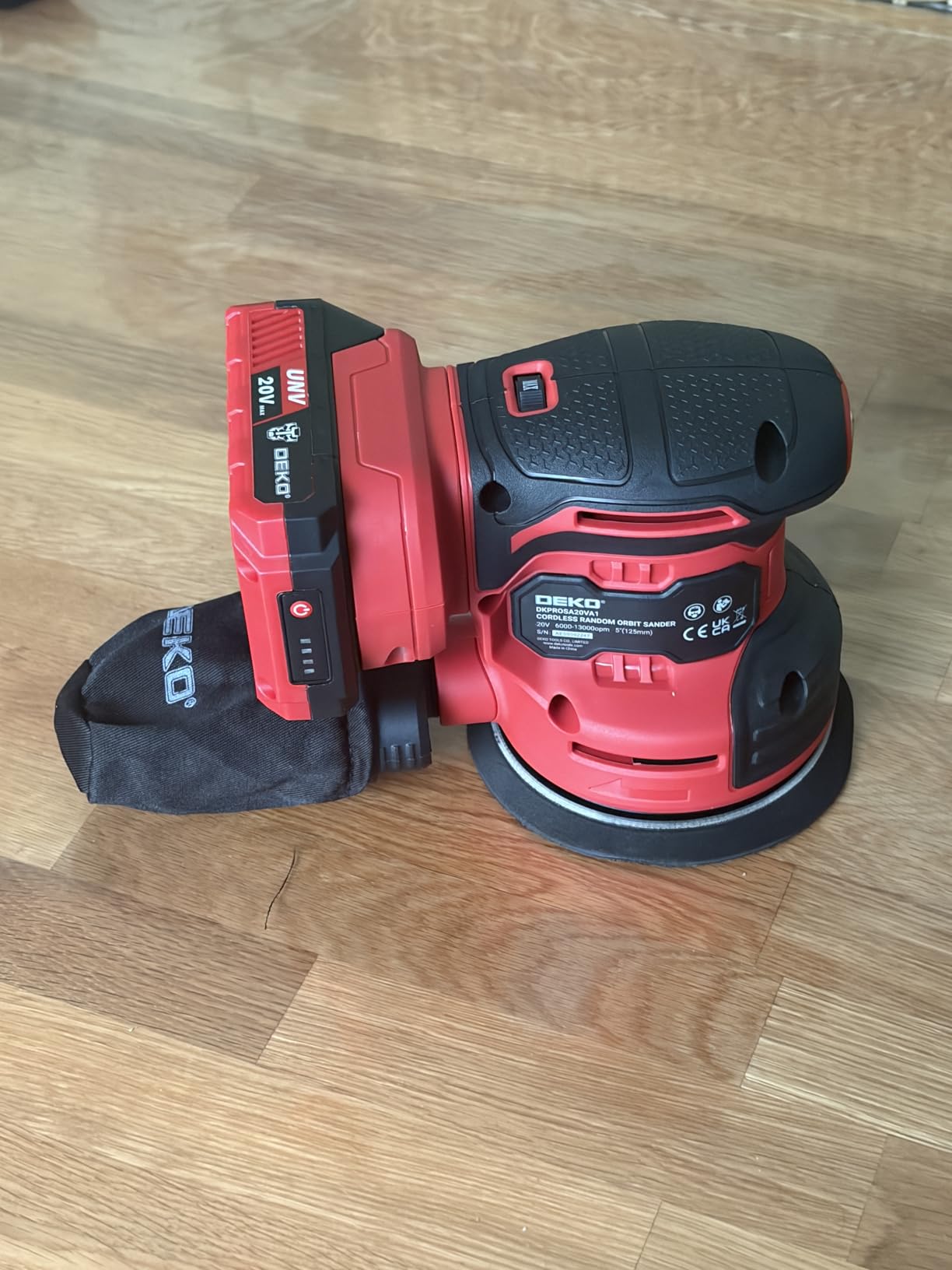 DEKOPRO POWER TOOLS ponceuse excentrique 20 V 125 mm bleue
