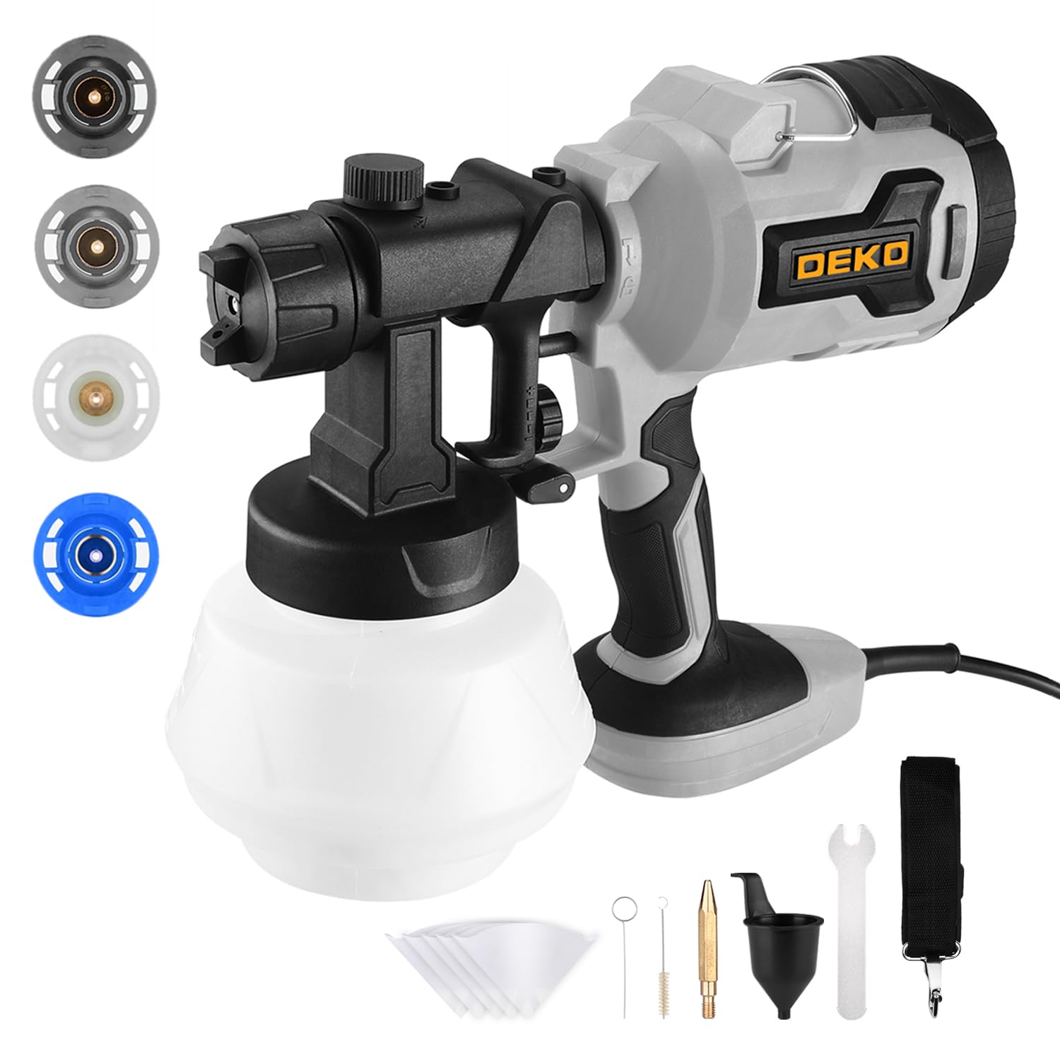 DEKOPRO PAINT SPRAYER 700 W Pistolet à peinture gris 800 ml HVLP