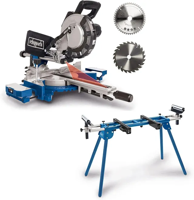 Scheppach HM Series HM216 scie à onglets avec support UMF1550 216 mm laser