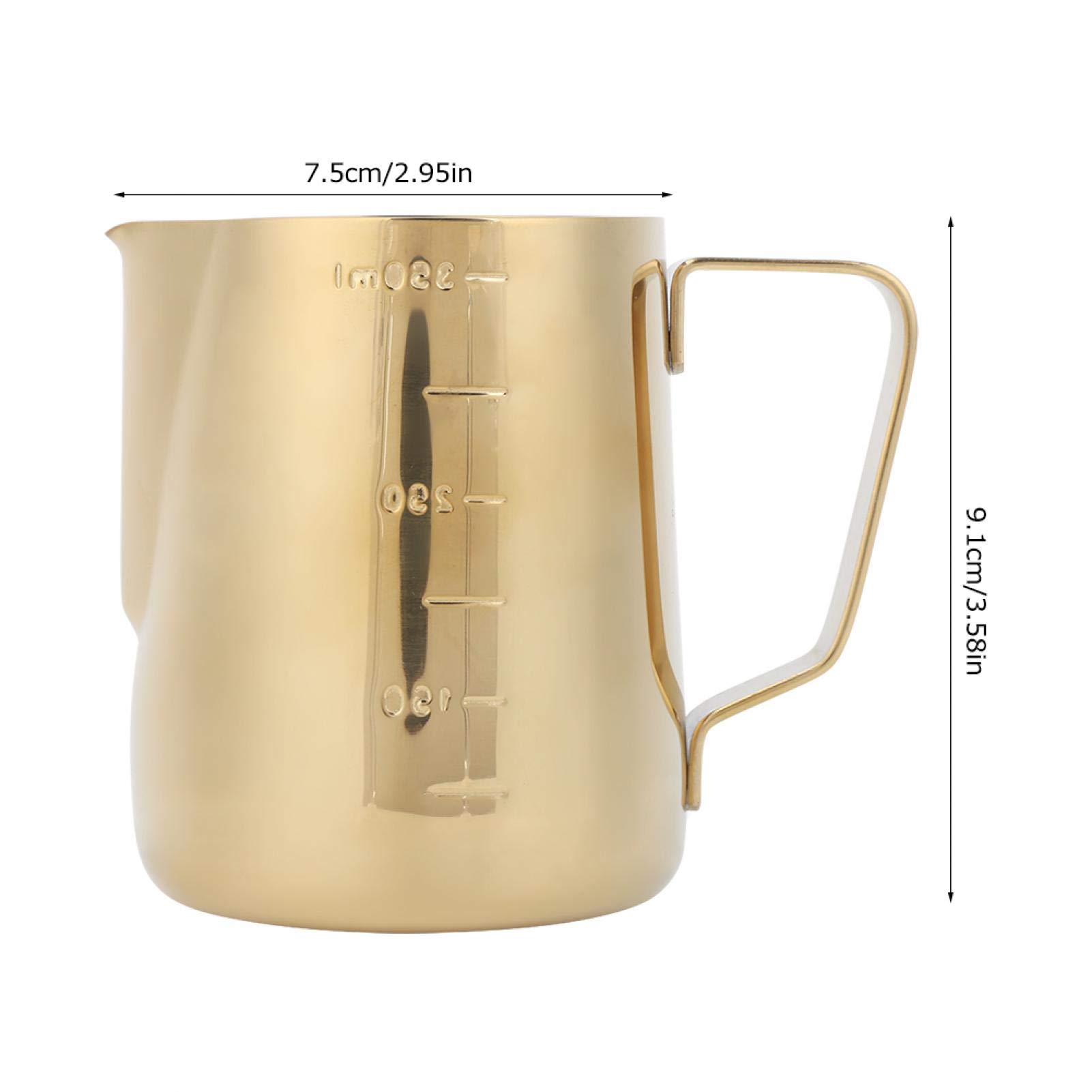 Omabeta Kitchen Utensils & Cooking Tools pichet à lait 350 ml inox doré gradué