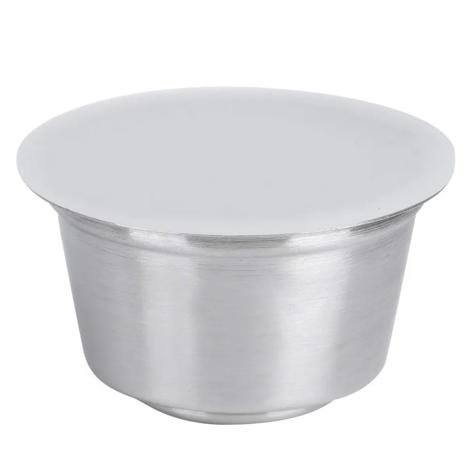 Omabeta Kitchen Appliances Capsule de café rechargeable blanche en inox