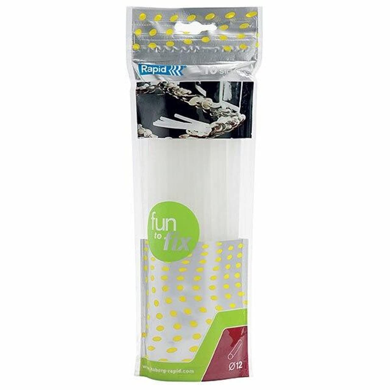 Rapid’os 16 Collage bâtons de colle multi-usages 12 × 190 mm 10 pièces transparents