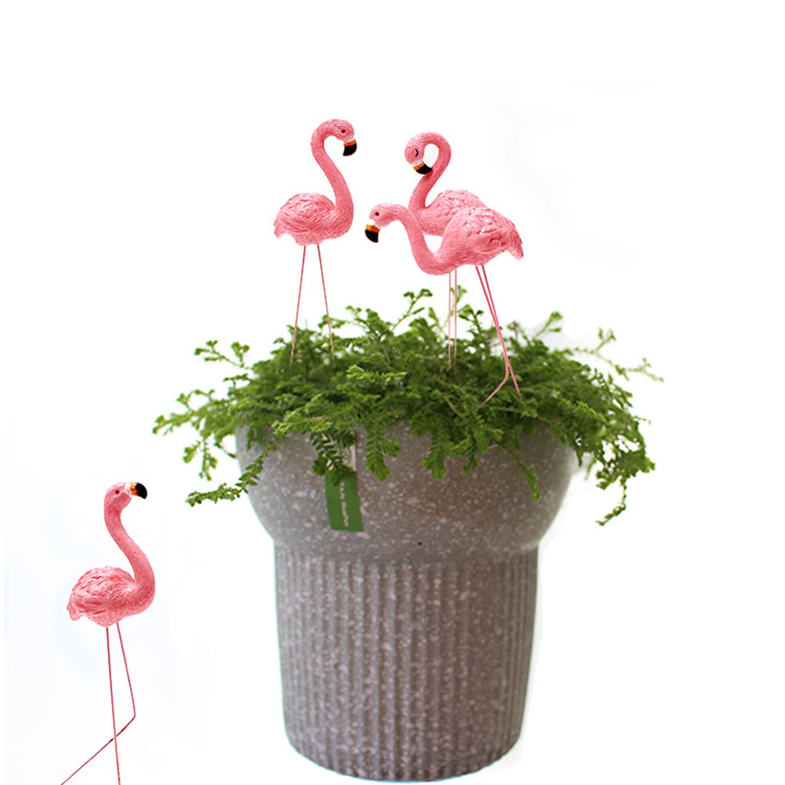 Omabeta Home Décor & Bathroom Décor flamants roses décorations de jardin lot de 4 résine