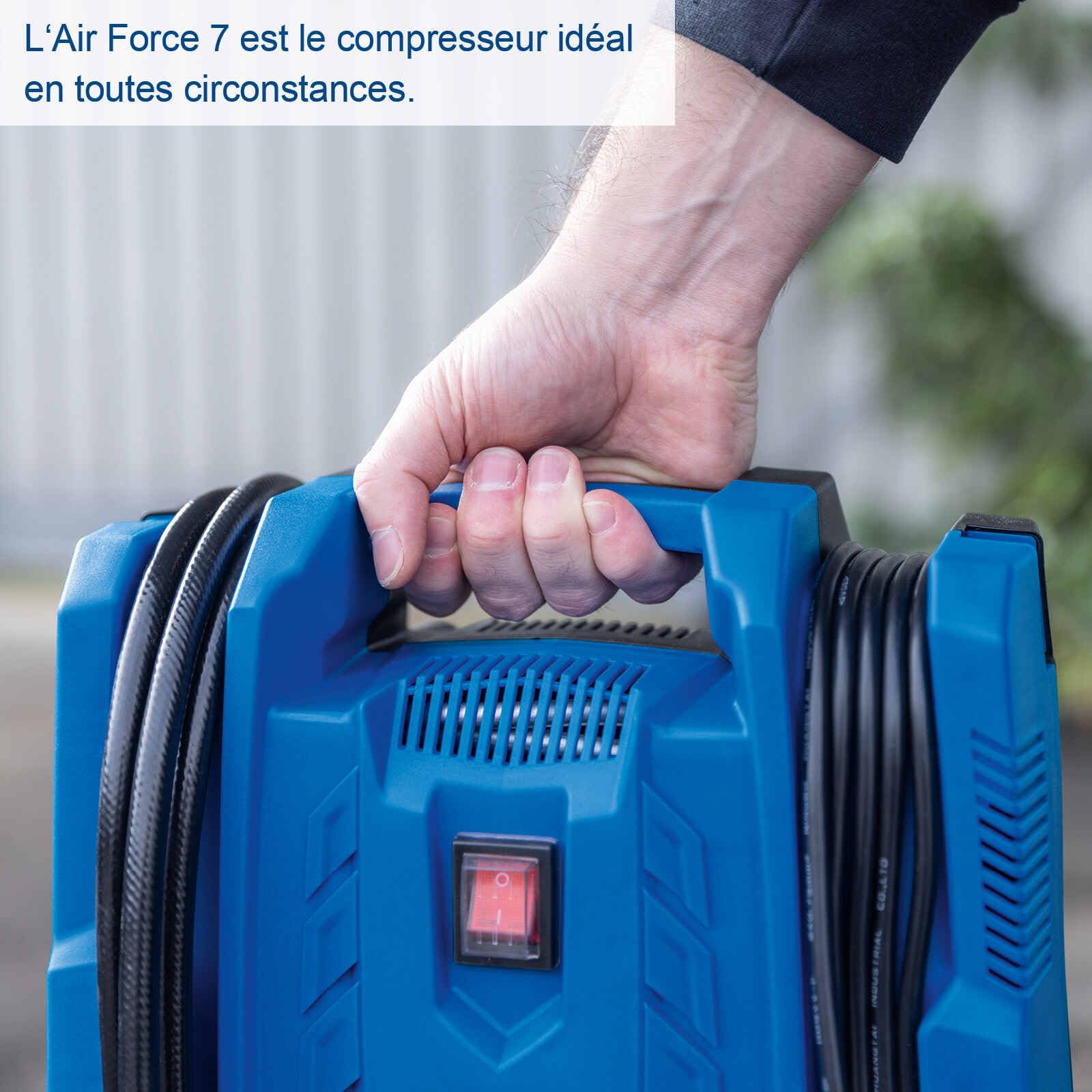 Scheppach HC Series Airforce 7 compresseur d’air mobile 8 bar sans huile