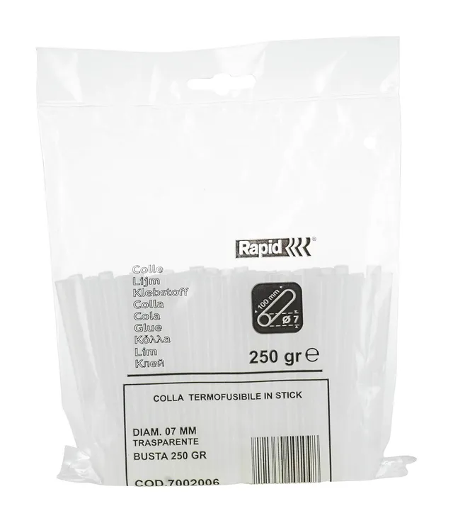 Rapid’os 16 Collage bâtons de colle 7 × 100 mm, 250 g transparents