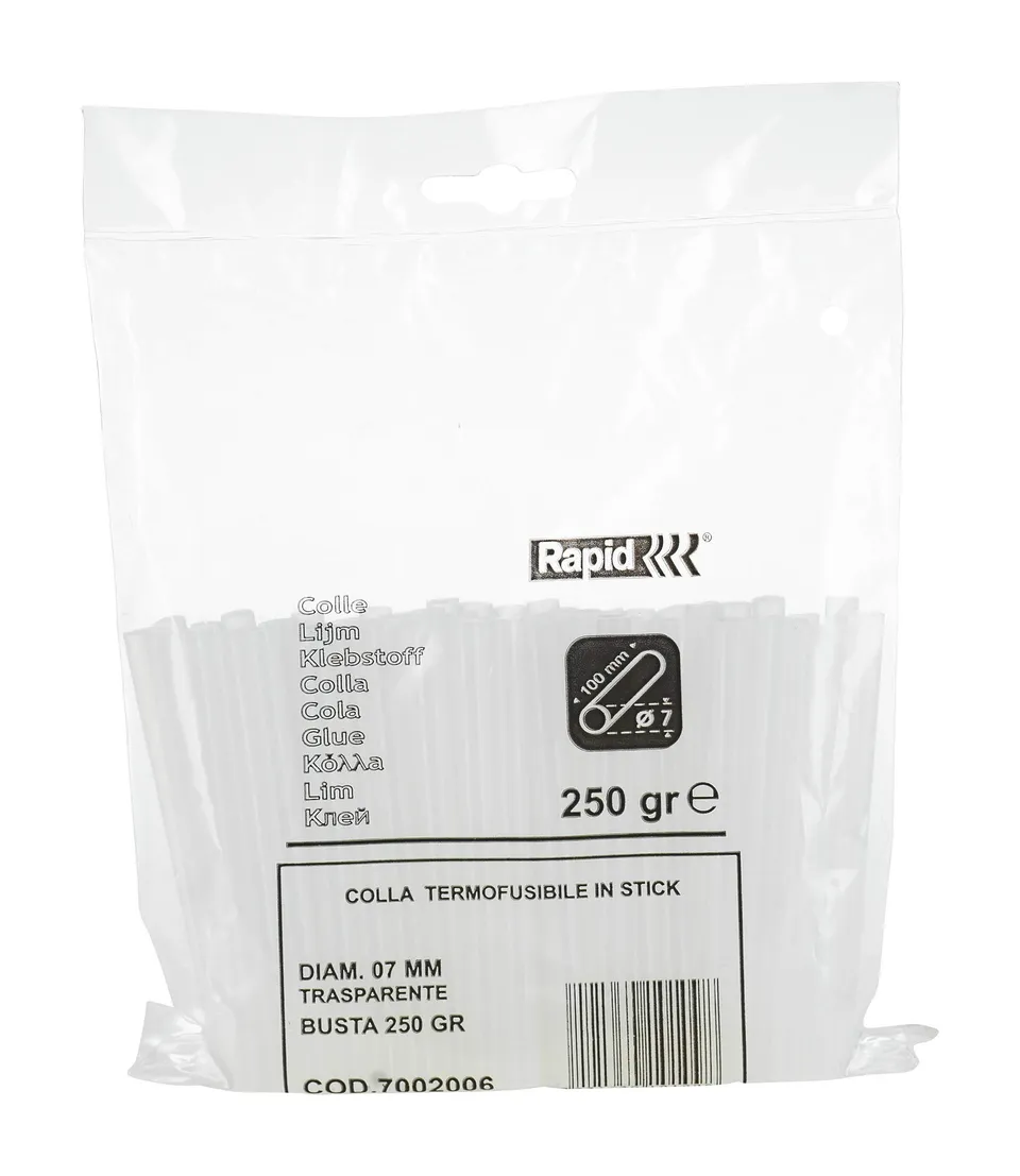 Rapid’os 16 Collage bâtons de colle 7 × 100 mm, 250 g transparents
