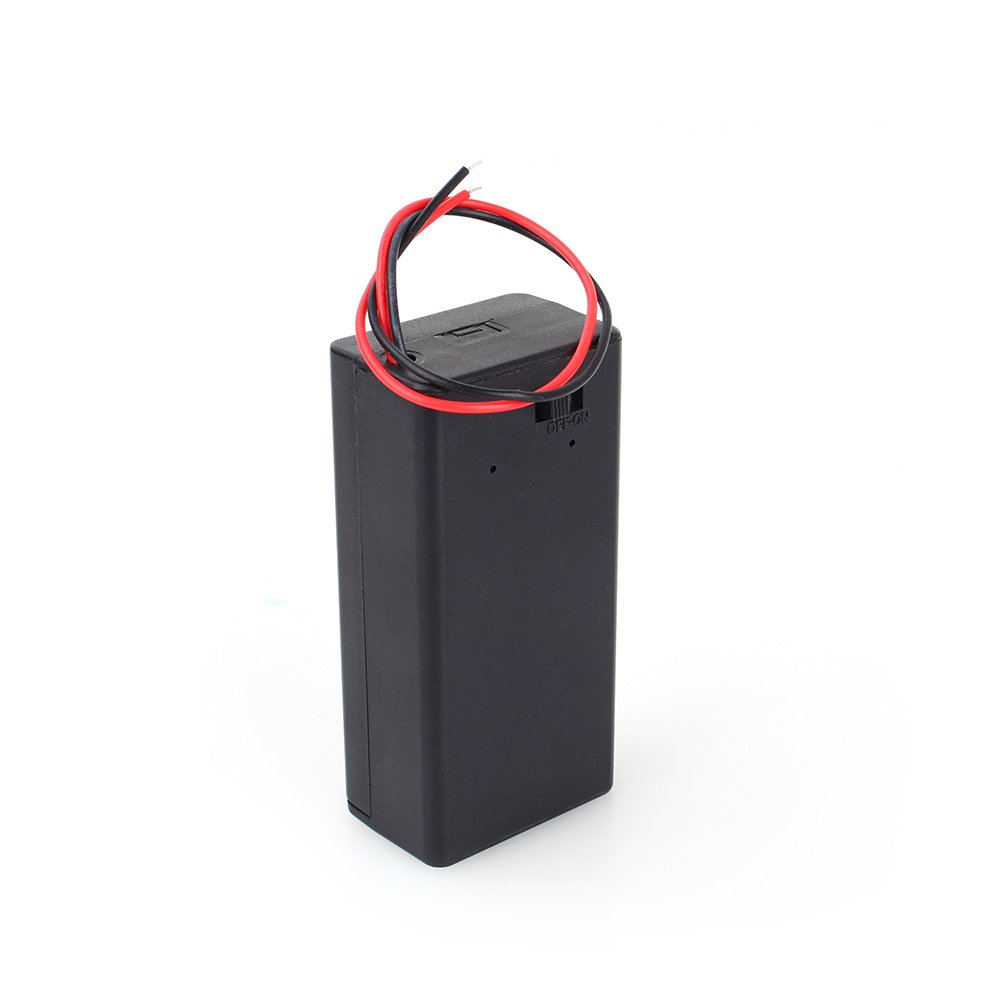 Omabeta Electrical Components & Wiring boîtier pour pile 9 V avec interrupteur, 2 pièces