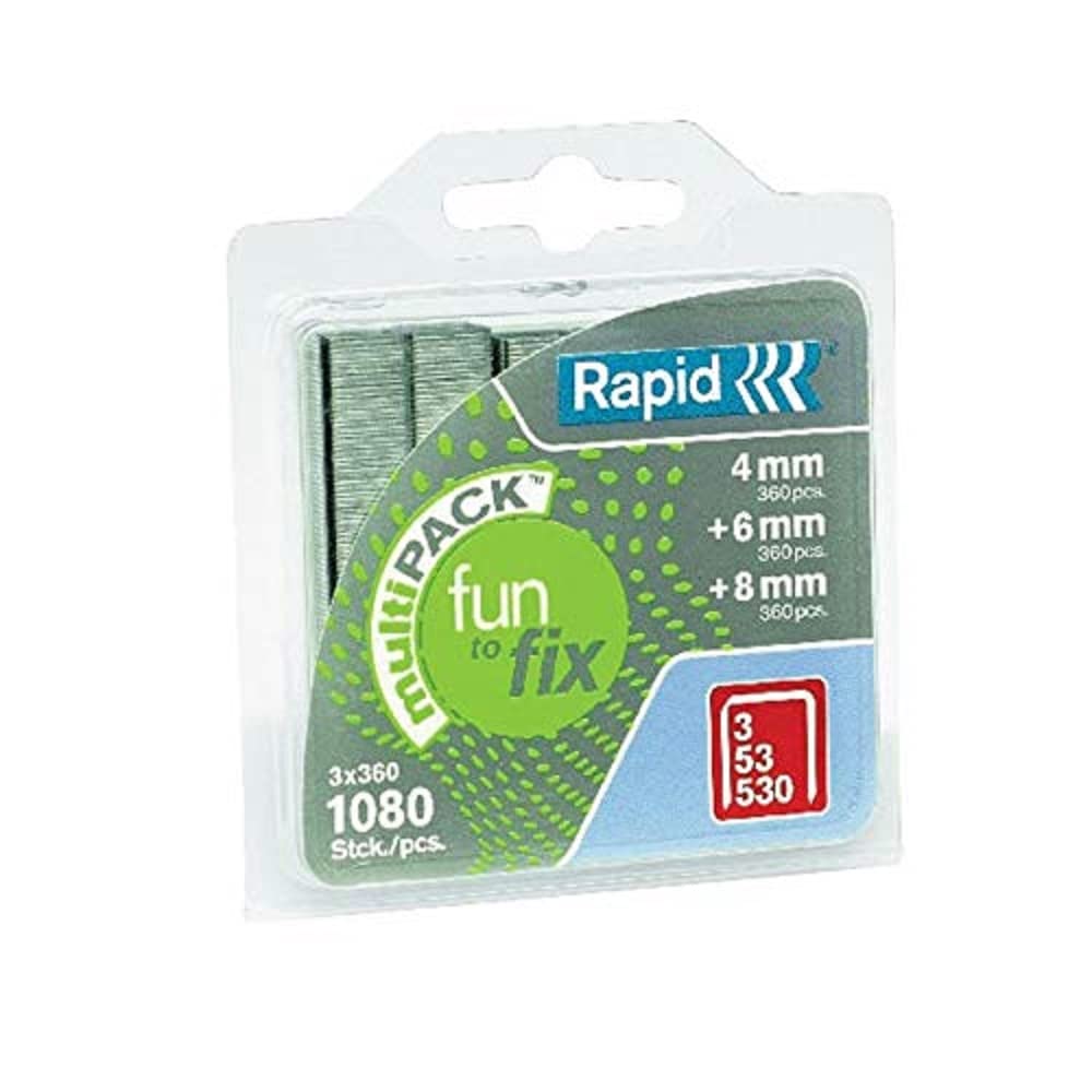 Rapid Agrafage 53 53/6-8 agrafes 1080 pièces galvanisées