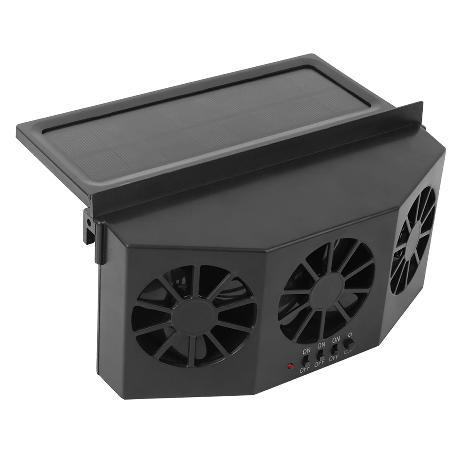 Omabeta Automotive Accessories Ventilateur de voiture solaire 3 ventilateurs