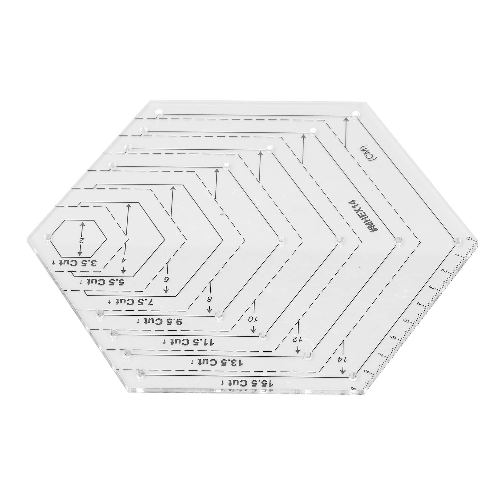 Omabeta Toys & Games Modèle de Coupe Tournére règle acrylique transparente