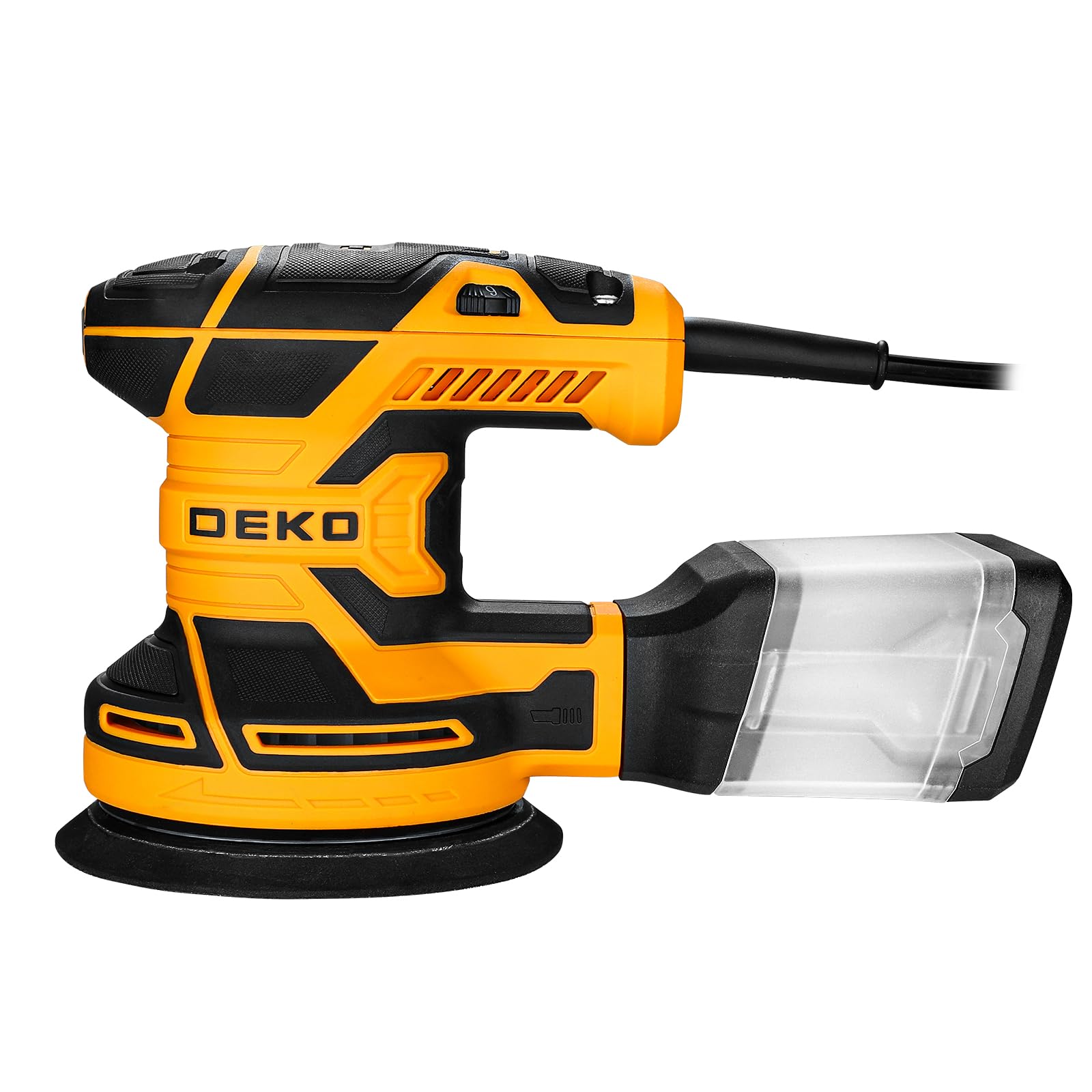 DEKOPRO POWER TOOLS ponceuse excentrique 300 W 125 mm avec bac à poussière