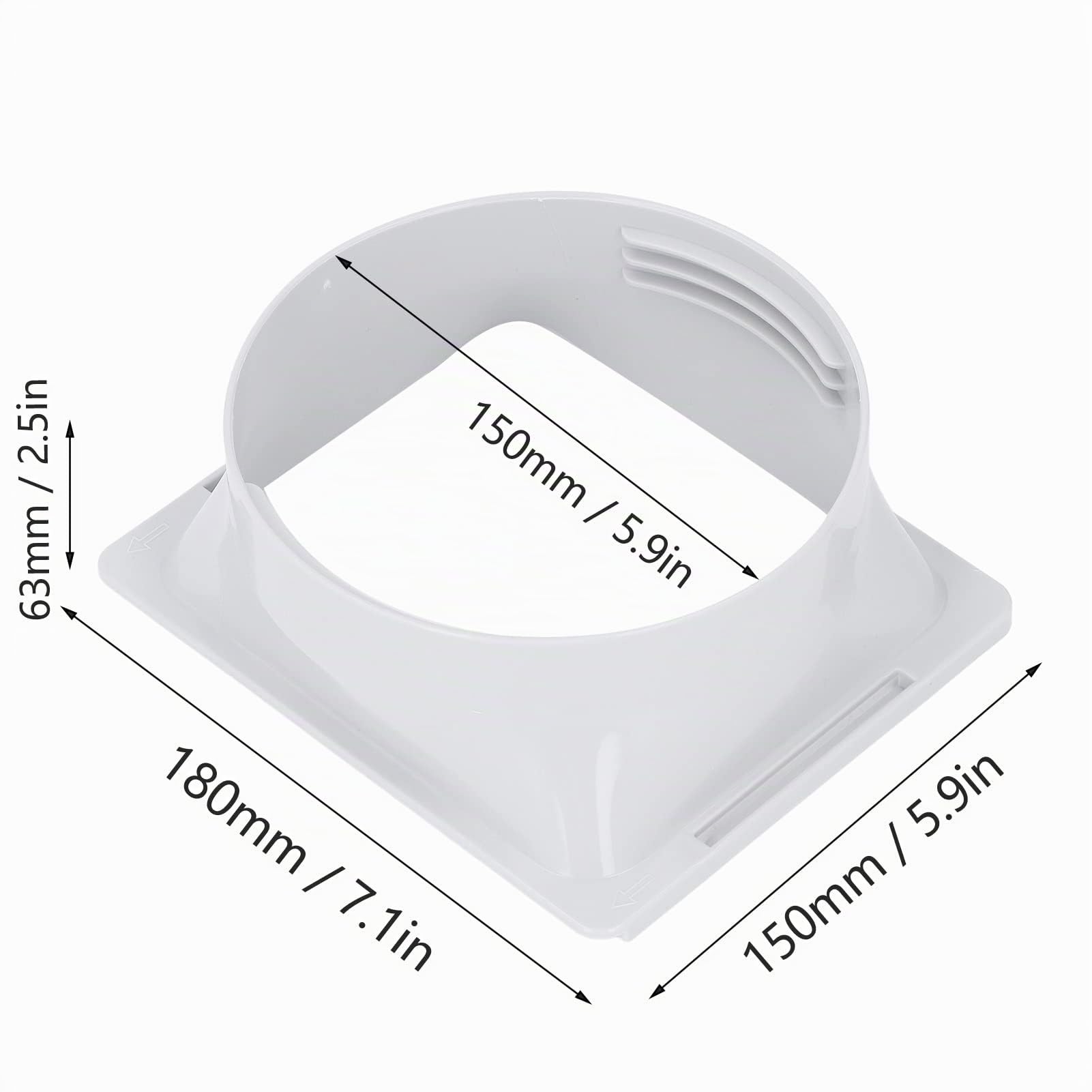 Omabeta Kitchen Appliances coupleur de tuyau climatiseur 5,9 pouces ABS