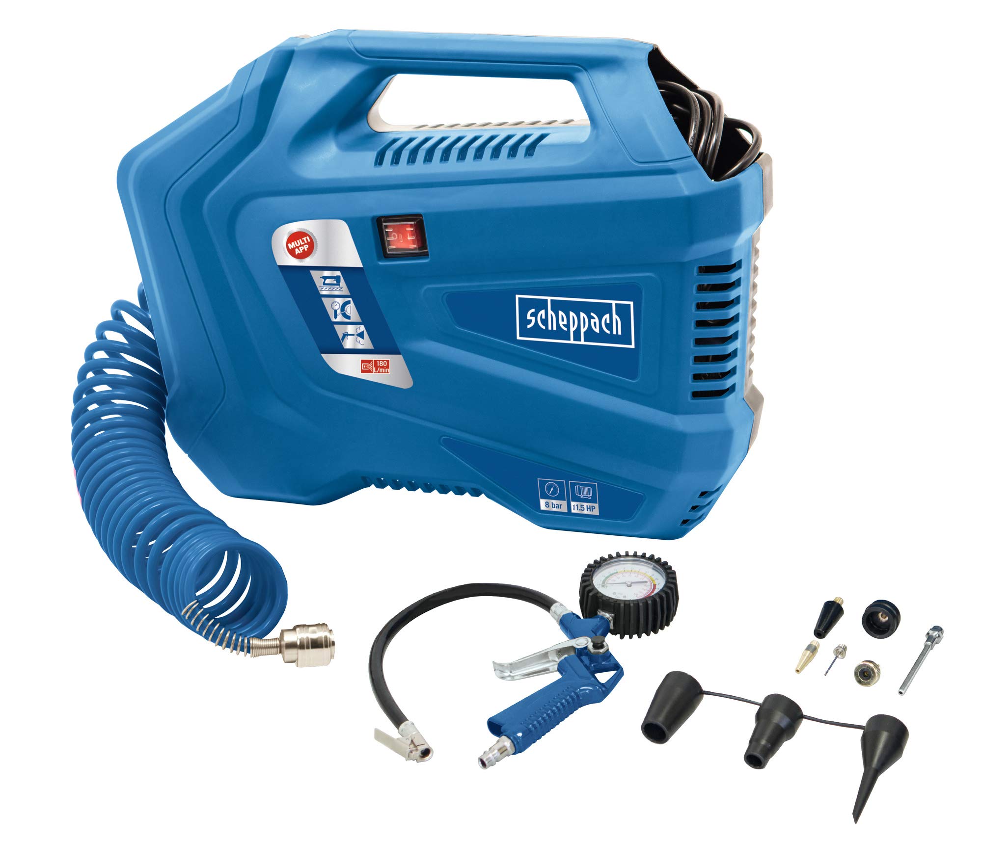Scheppach HC Series Airforce 3 compresseur 1100 W 8 bar sans huile